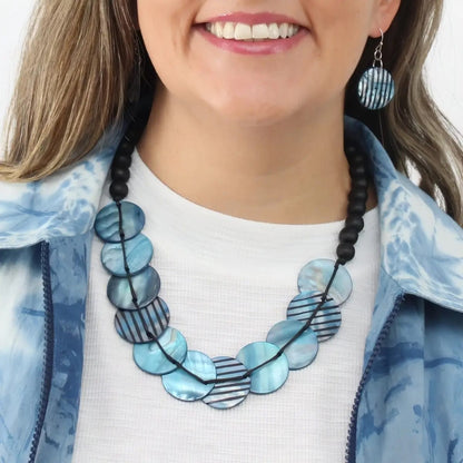 Sylca Designs Necklaces Sylca Blue Jessa Collar Necklace Sylca Blue Jessa Collar Necklace