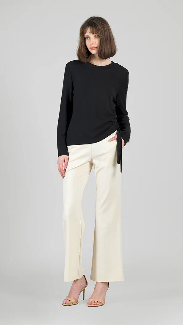 Clara Sunwoo Side Pull Tie Sweater Top
