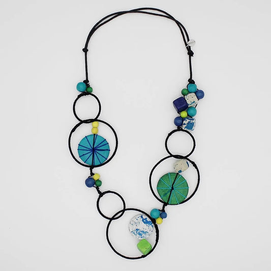 Sylca Hayden Disk Necklace - Multiple Colors
