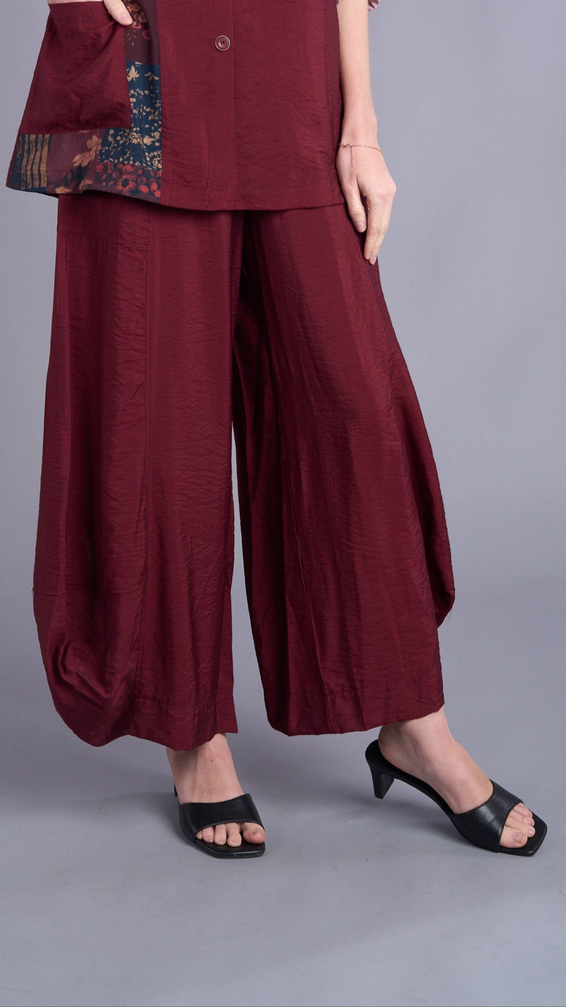 Shana Apparel Airflow Solid Lantern Pant- Multiple Colors
