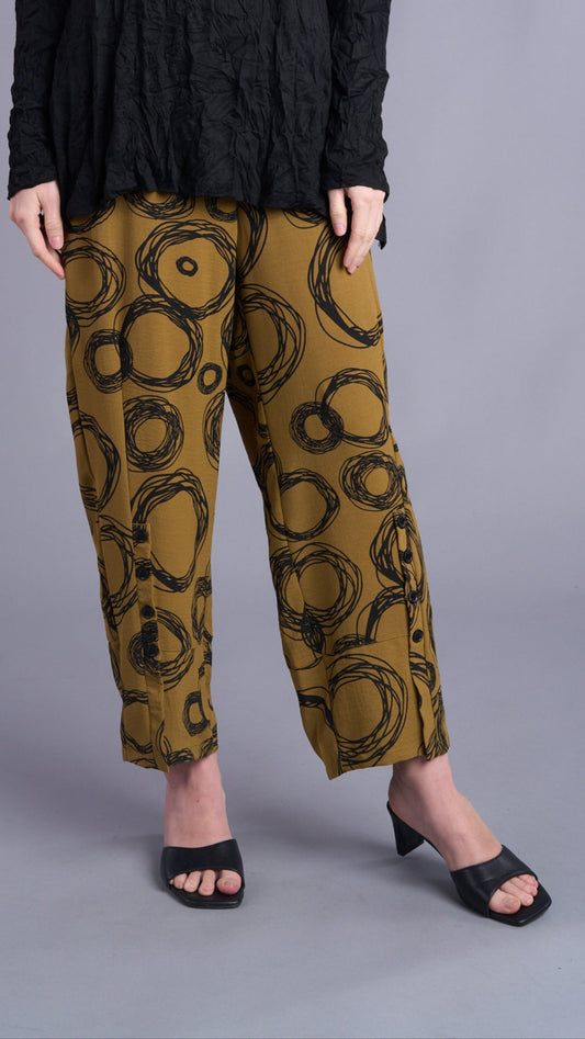 Shana Apparel Airflow Button Lantern Pant