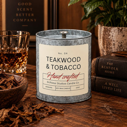 Driftless Studios Candles Teakwood & Tobacco Soy Candle Teakwood & Tobacco Soy Candle