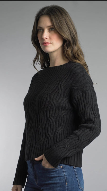 Tempo Paris Sweaters Tempo Paris Crop Woven Mock Neck Sweater - Multiple Colors 72271326 Tempo Paris Crop Woven Mock Neck Sweater - Multiple Colors