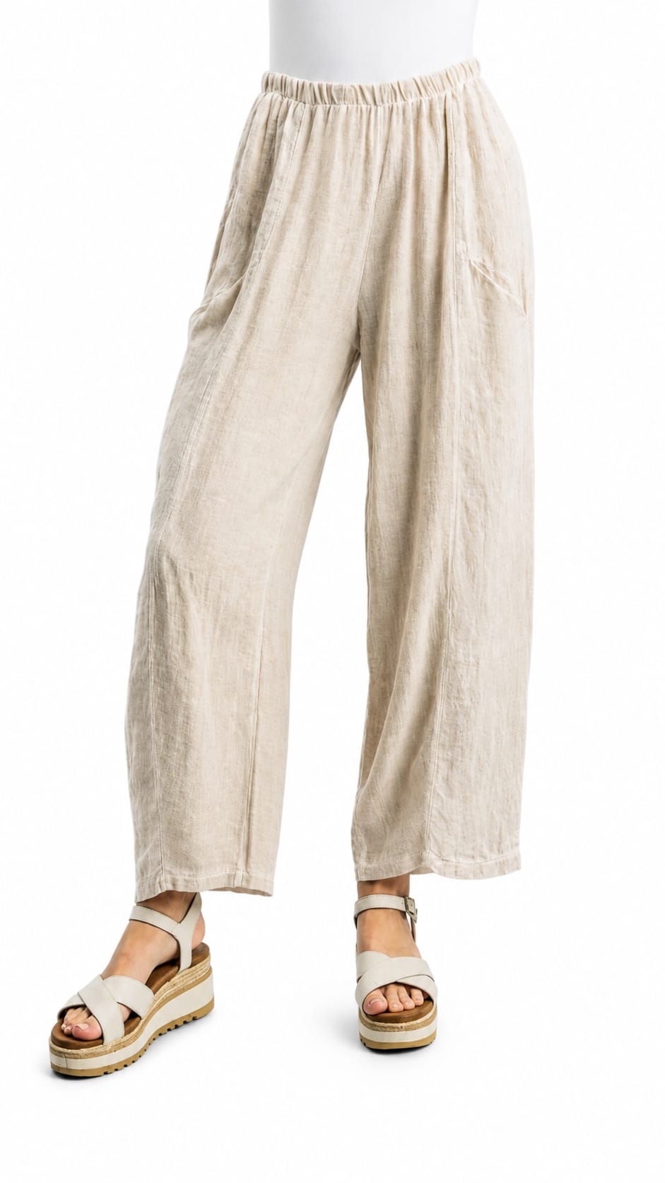 Tempo Paris Pants Tempo Paris Linen Barrel Leg Pocket Pant - Multiple Colors 54554846 Tempo Paris Linen Barrel Leg Pocket Pant - Multiple Colors