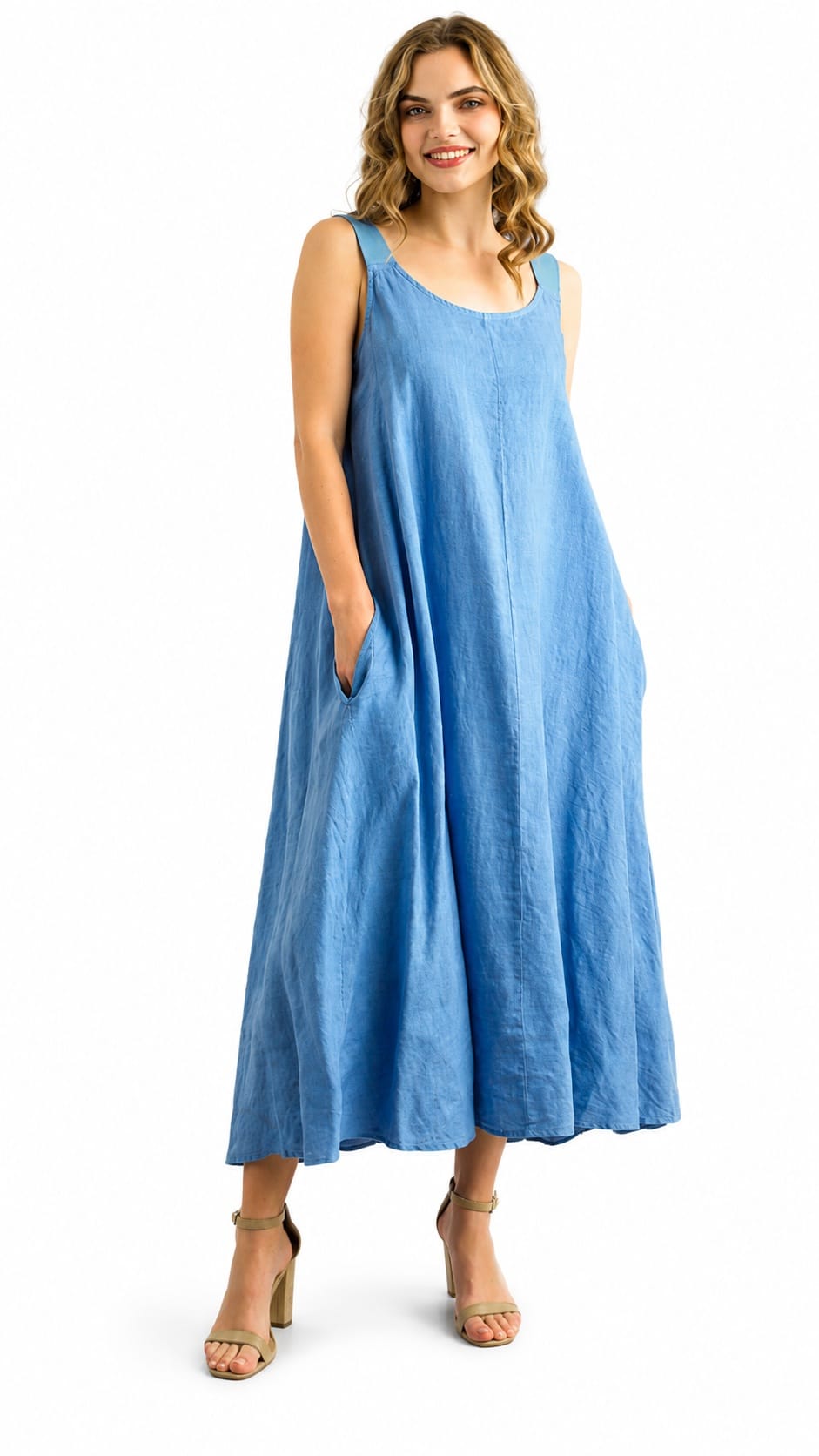 Tempo Paris Dresses Tempo Paris Maxi Linen Pocket Dress - Multiple Colors 74425054 Tempo Paris Maxi Linen Pocket Dress - Multiple Colors