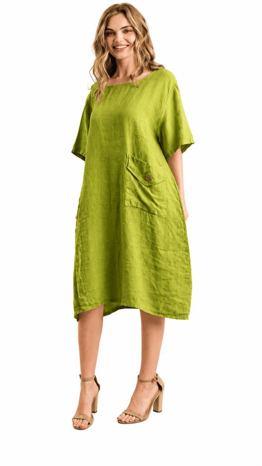 Tempo Paris Dresses Tempo Paris Linen Pocket Dress 09815774 Tempo Paris Linen Pocket Dress