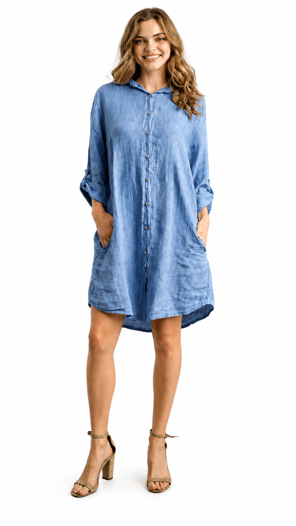 Tempo Paris Dresses Tempo Paris Linen Pocket Shirt Dress - Multiple Colors 90579678 Tempo Paris Linen Pocket Shirt Dress - Multiple Colors