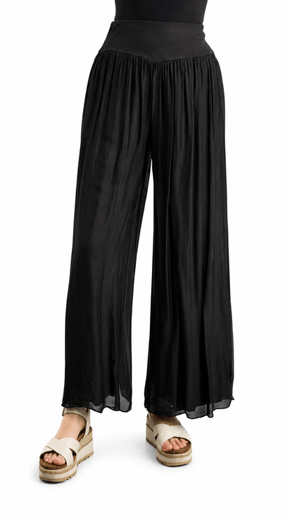 Tempo Paris Pants Tempo Paris Pull-On Silk Palazzo Pants 65269982 Tempo Paris Pull-On Silk Palazzo Pants