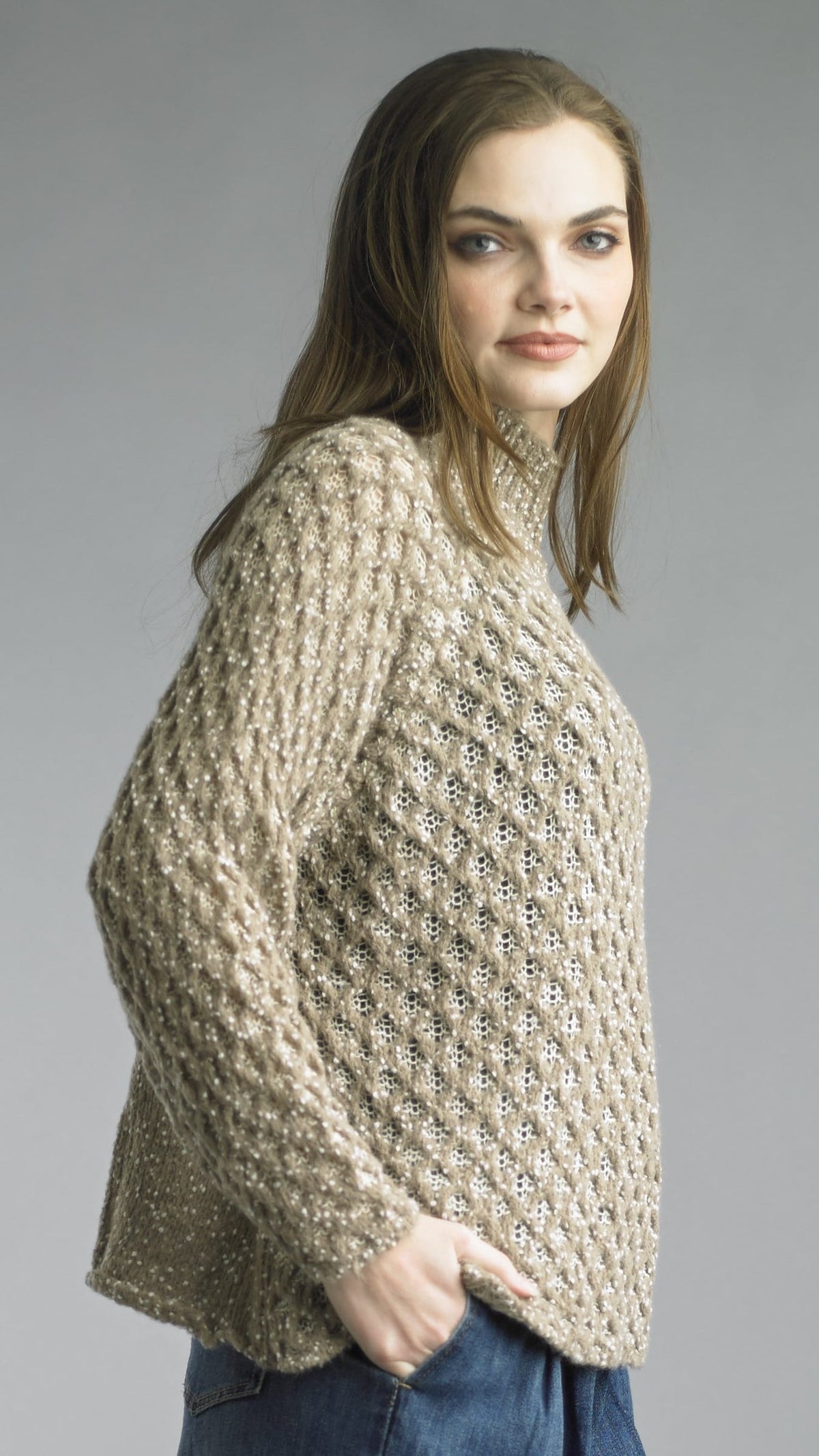 Tempo Paris Sweaters Tempo Paris Speckled Honeycomb Knit Sweater - Multiple Colors Tempo Paris Speckled Honeycomb Knit Sweater - Multiple Colors