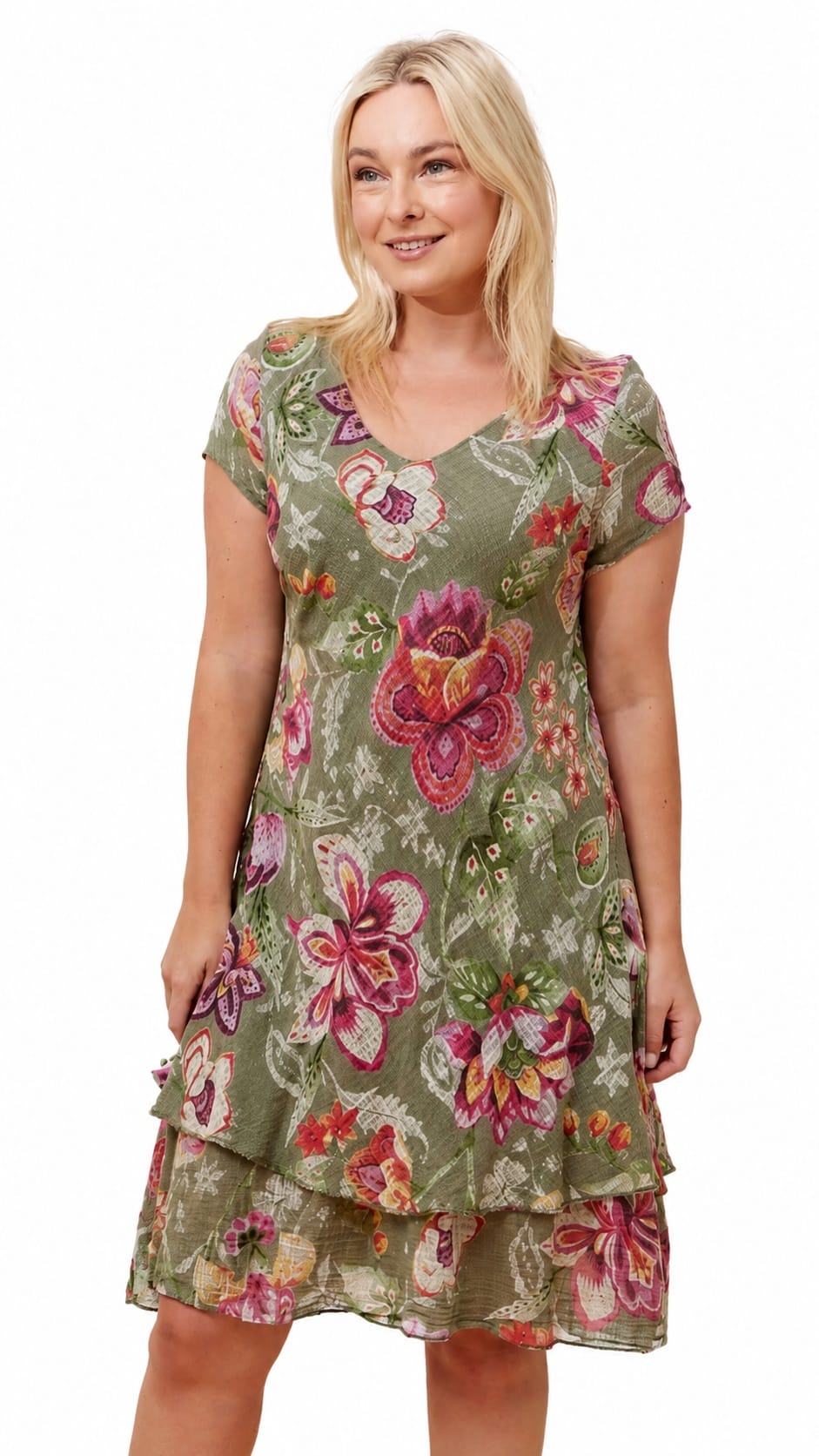 Tempo Paris Dresses Tempo Paris Vintage Garden Tiered Short Sleeve Dress 34506974 Tempo Paris Vintage Garden Tiered Short Sleeve Dress