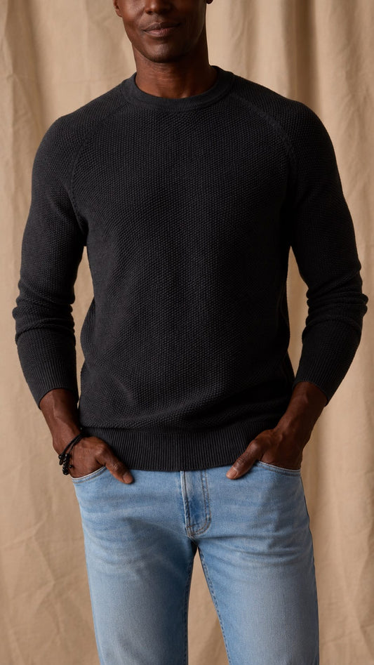 The Normal Brand Men's Sweaters The Normal Brand Coolmax Textured Crewneck Sweater The Normal Brand Coolmax Textured Crewneck Sweater