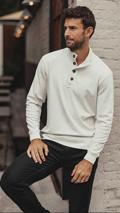 The Normal Brand Men's Sweaters The Normal Brand Puremeso Button Popover - Multiple Colors The Normal Brand Puremeso Button Popover - Multiple Colors
