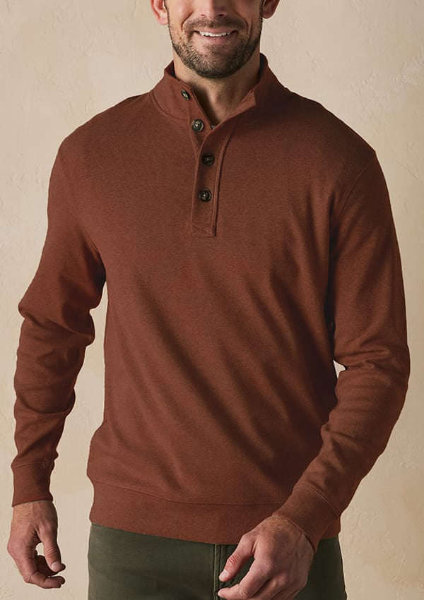 The Normal Brand Men's Sweaters The Normal Brand Puremeso Button Popover - Multiple Colors 37047774 The Normal Brand Puremeso Button Popover - Multiple Colors