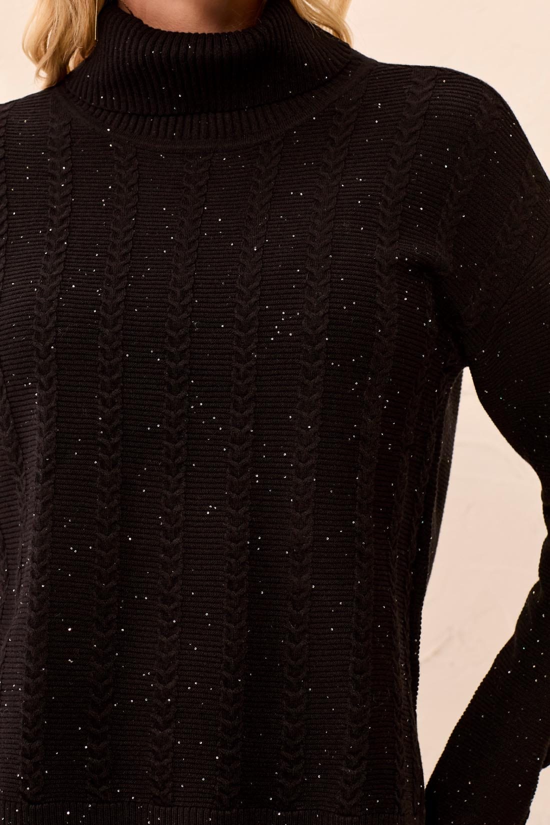 Tribal Sweaters Tribal Cable Stitch Mock Neck Sweater - Multiple Colors Tribal Cable Stitch Mock Neck Sweater - Multiple Colors