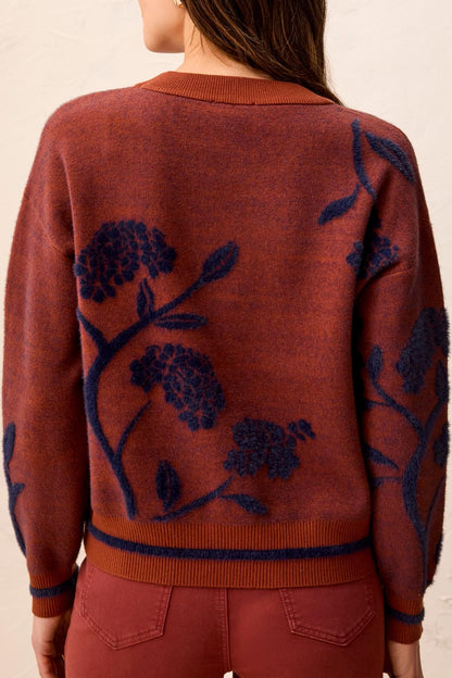 Tribal Sweaters Tribal Eyelash Embroidered Crew Neck Sweater Tribal Eyelash Embroidered Crew Neck Sweater