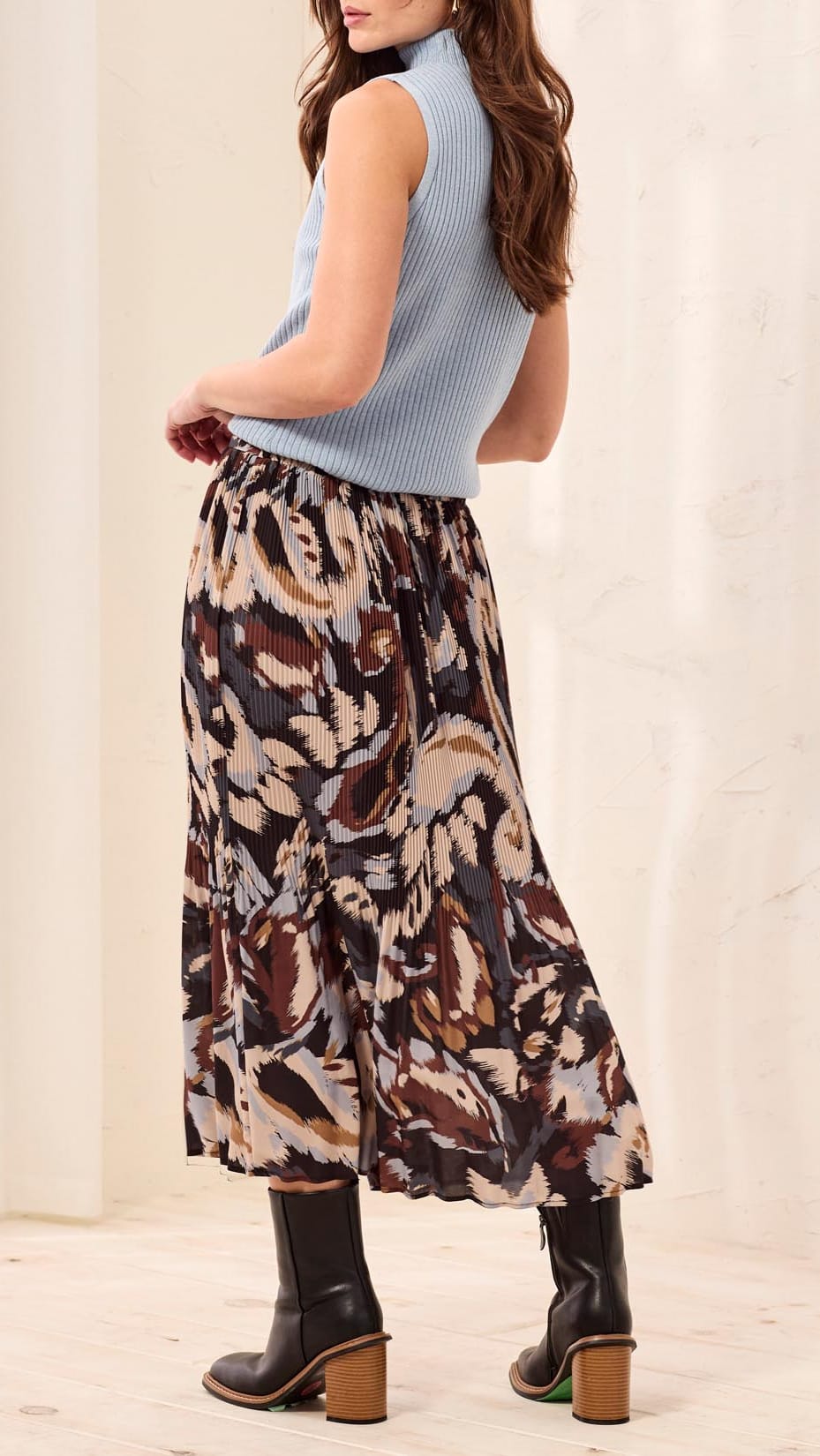 Tribal Skirts Tribal Plisse Pleated Maxi Skirt Tribal Plisse Pleated Maxi Skirt