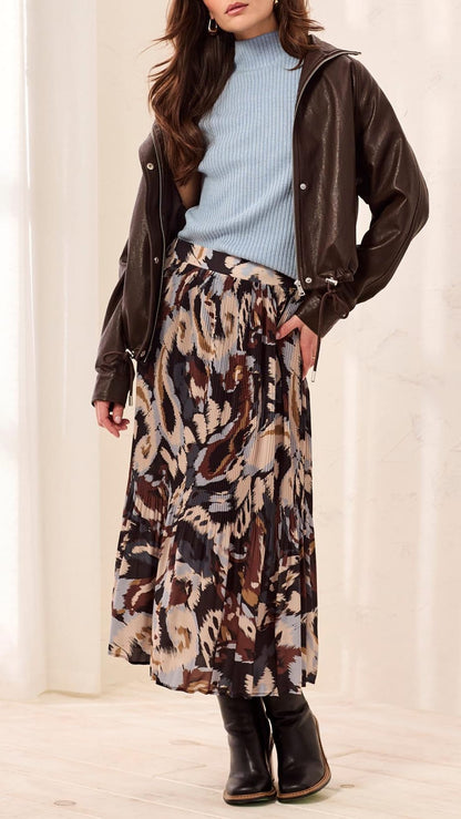 Tribal Skirts Tribal Plisse Pleated Maxi Skirt Tribal Plisse Pleated Maxi Skirt