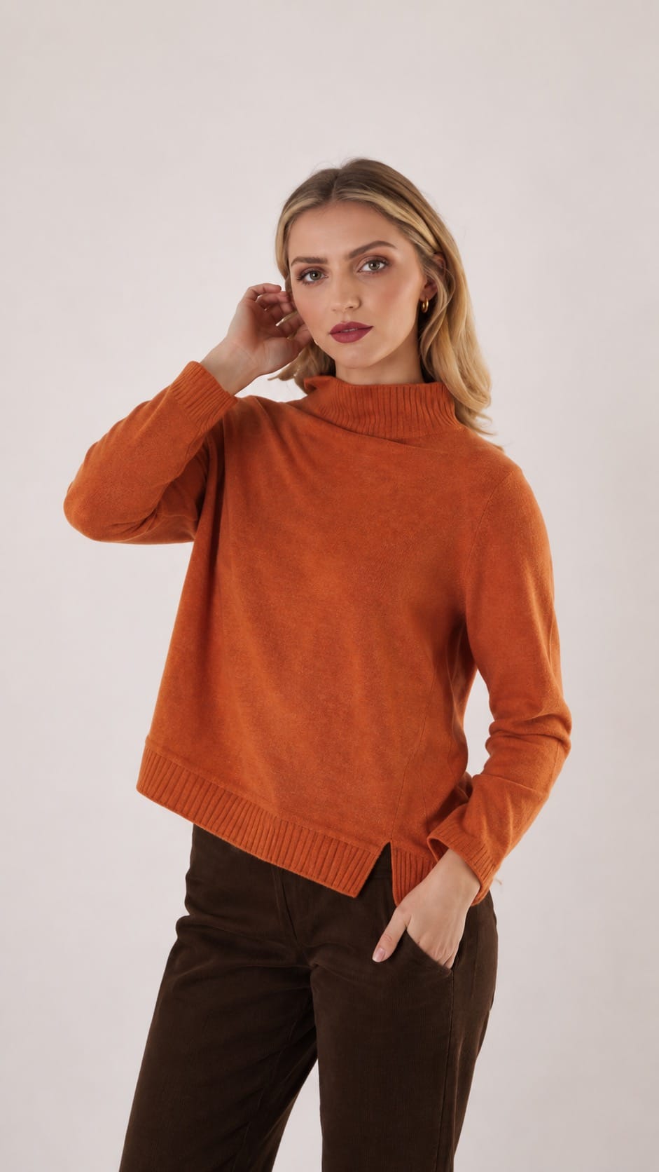 Trisha Tyler Sweaters Trisha Tyler Cowl Neck and Self Embroidery Sweater - Multiple Colors 28112094 Trisha Tyler Cowl Neck and Self Embroidery Sweater - Multiple Colors