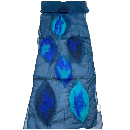 Single Leaf Merino Wool Chiffon Scarf