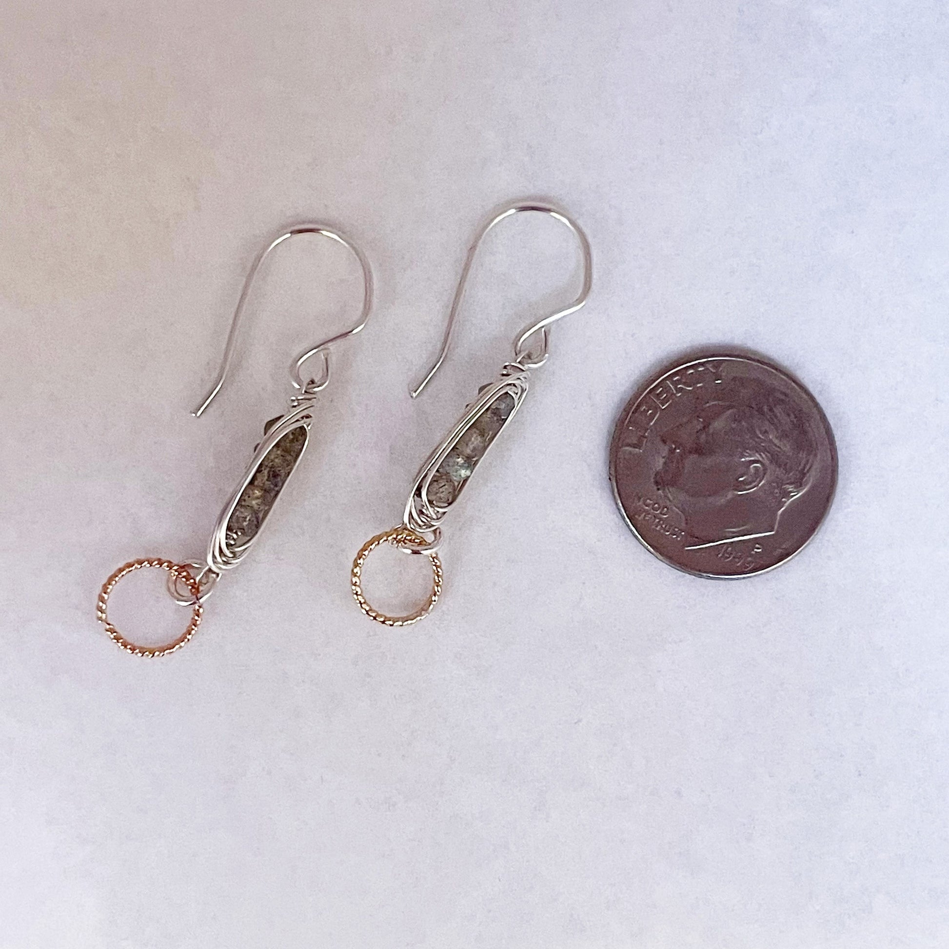 Laura J Designs Earrings Laura J Designs Moss Compass Earring - Multiple Stones Laura J Designs Moss Compass Earring - Multiple Stones
