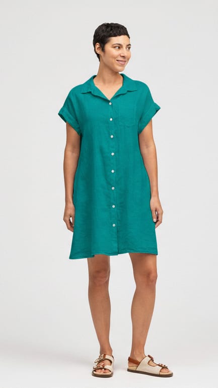 Cut Loose Dresses Cut Loose Linen Short Sleeve Shirt Dress - Multiple Colors 67478494 Cut Loose Linen Short Sleeve Shirt Dress - Multiple Colors