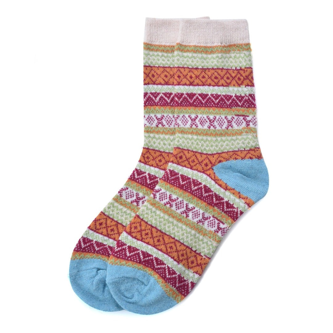 Bohemian Wool Blend Socks - Multiple Colors