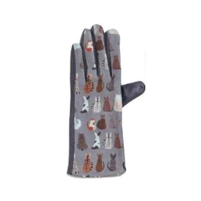 Cat Print Touch Screen Glove - Multiple Colors