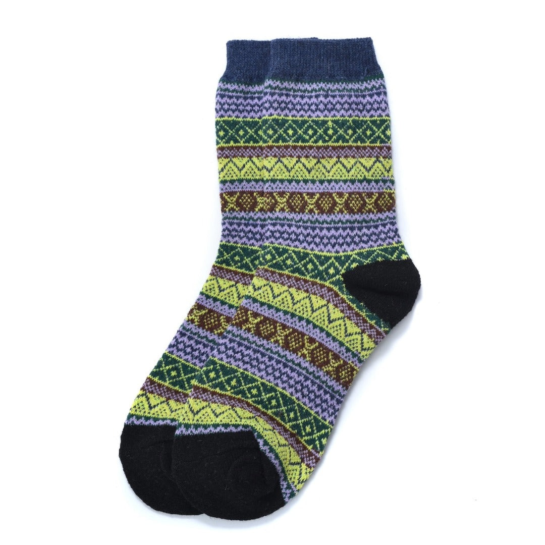 Bohemian Wool Blend Socks - Multiple Colors