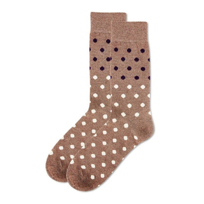 MeMoi Men's Two Tone Polka Dot Crew Socks - Multiple Colors