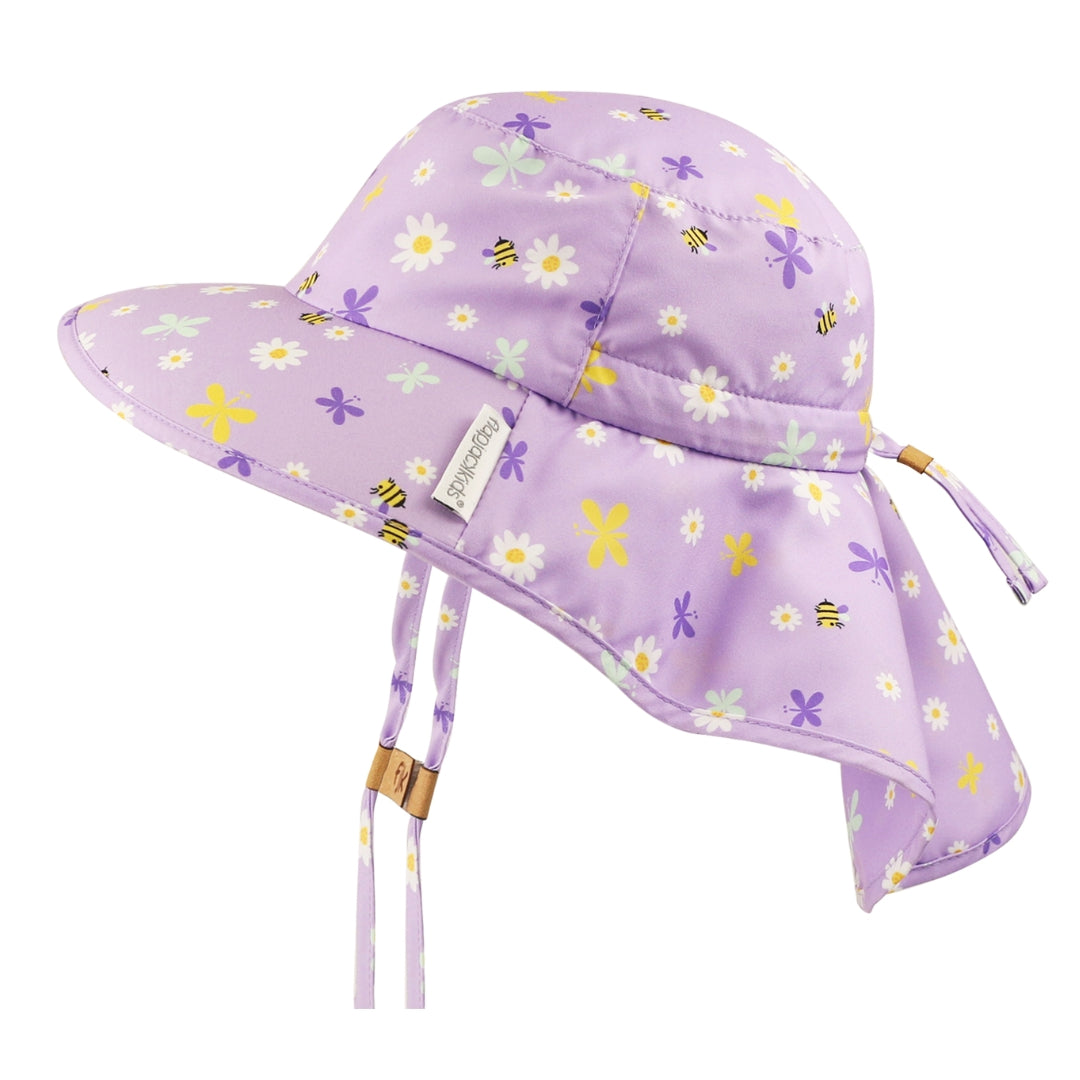 Kids Flap Sun Protection Hat - Multiple Prints