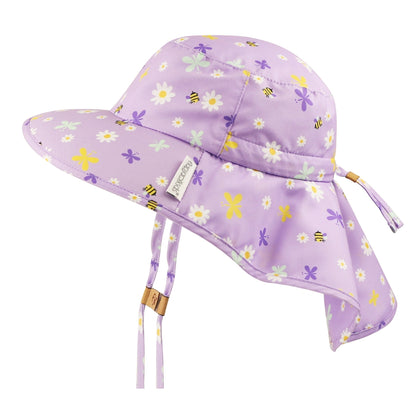 Kids Flap Sun Protection Hat - Multiple Prints