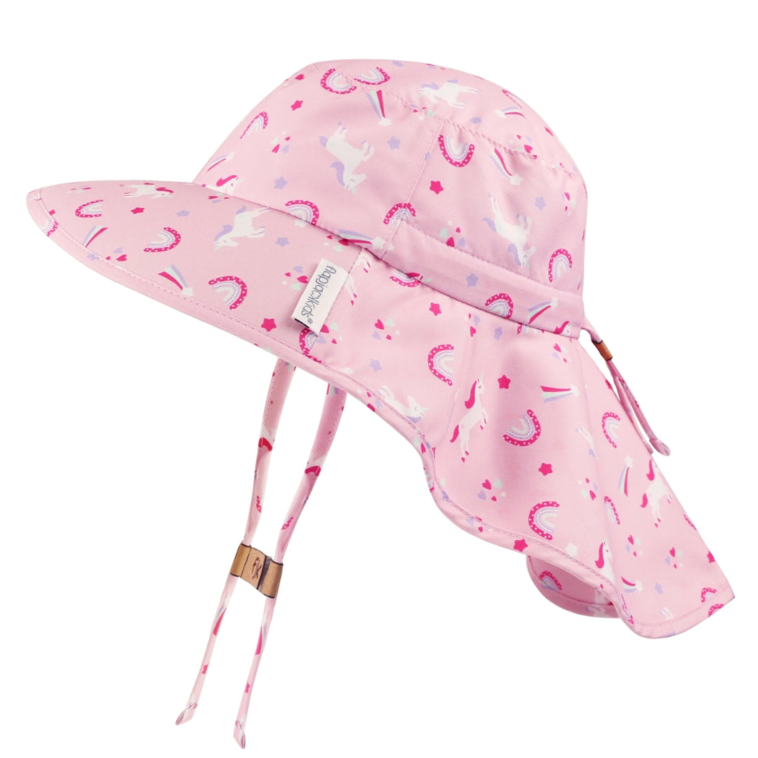 Kids Flap Sun Protection Hat - Multiple Prints