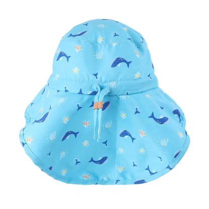 Kids Flap Sun Protection Hat - Multiple Prints