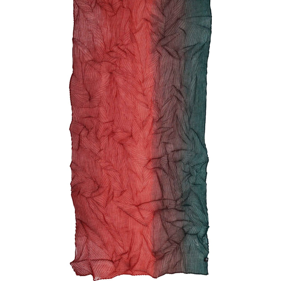 Fraas Ombre Web Plisse Scarf