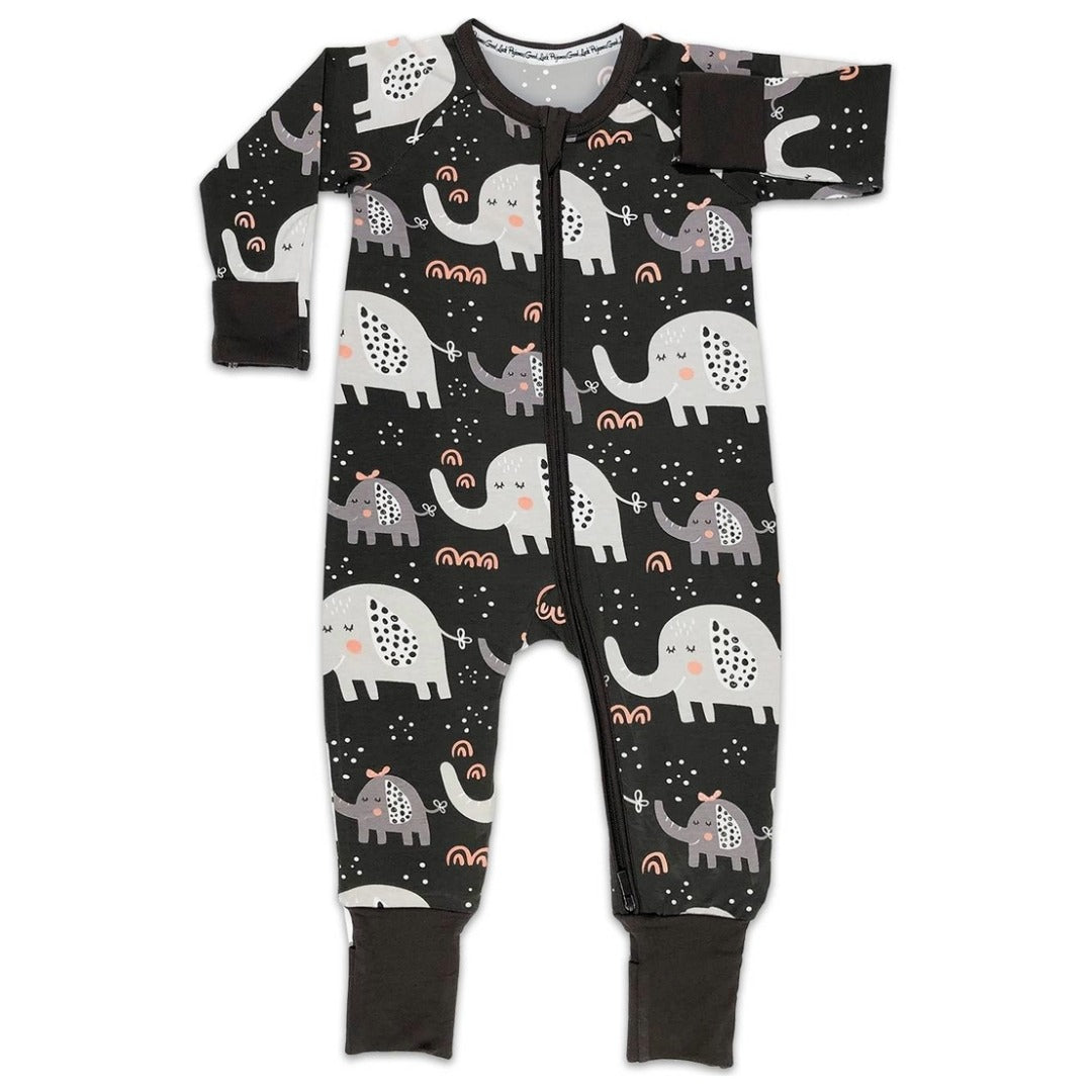 Good Luck Sock Baby Zipper Pajamas - Multiple Prints