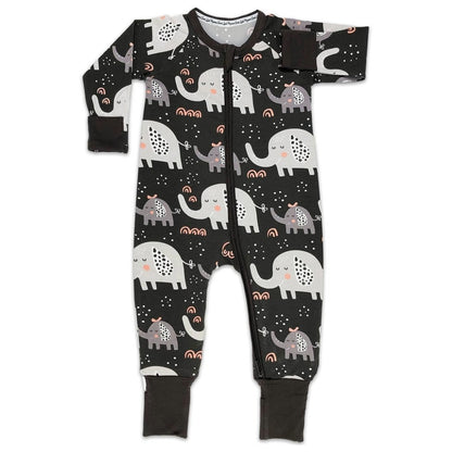 Good Luck Sock Baby Zipper Pajamas - Multiple Prints