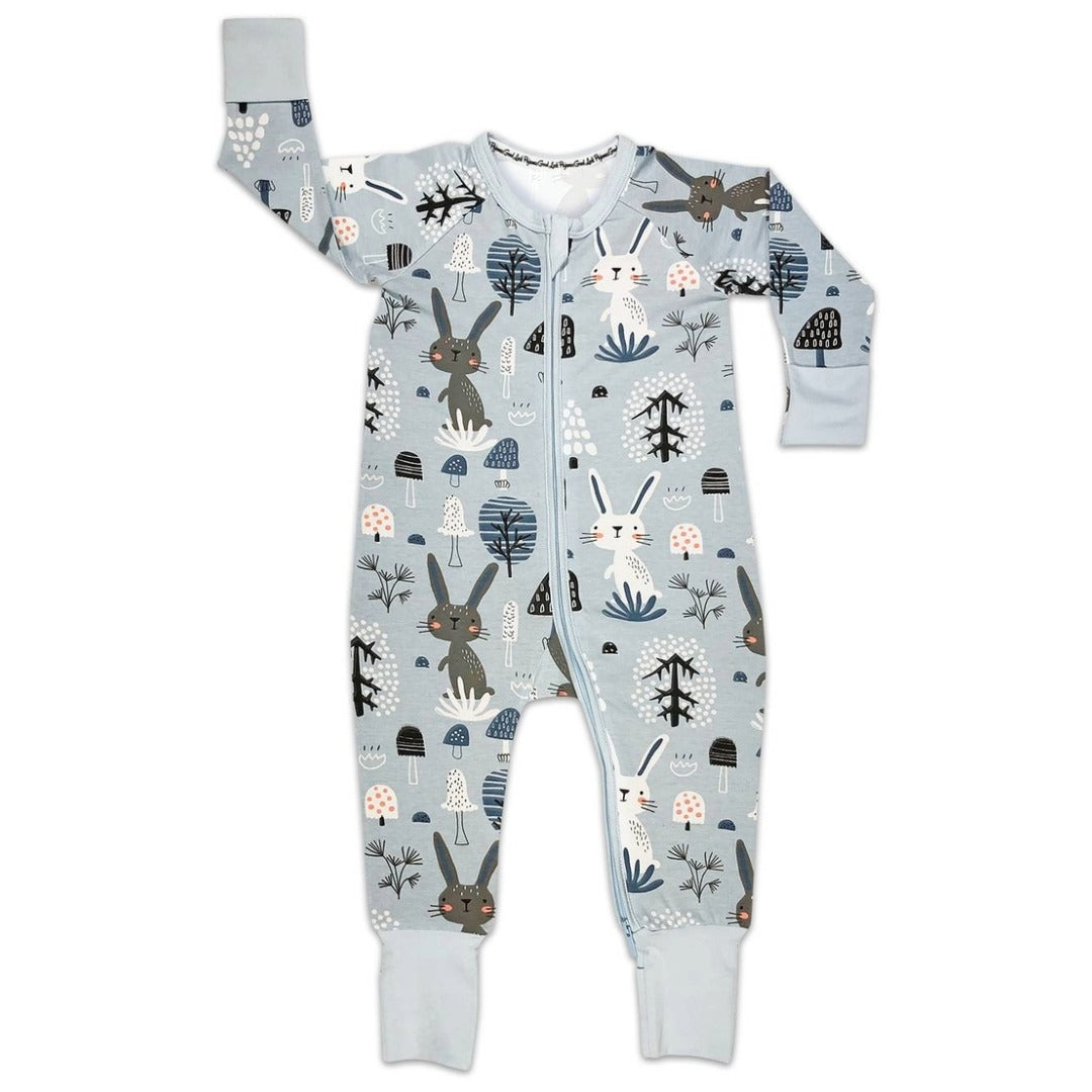 Good Luck Sock Baby Zipper Pajamas - Multiple Prints
