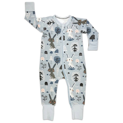 Good Luck Sock Baby Zipper Pajamas - Multiple Prints