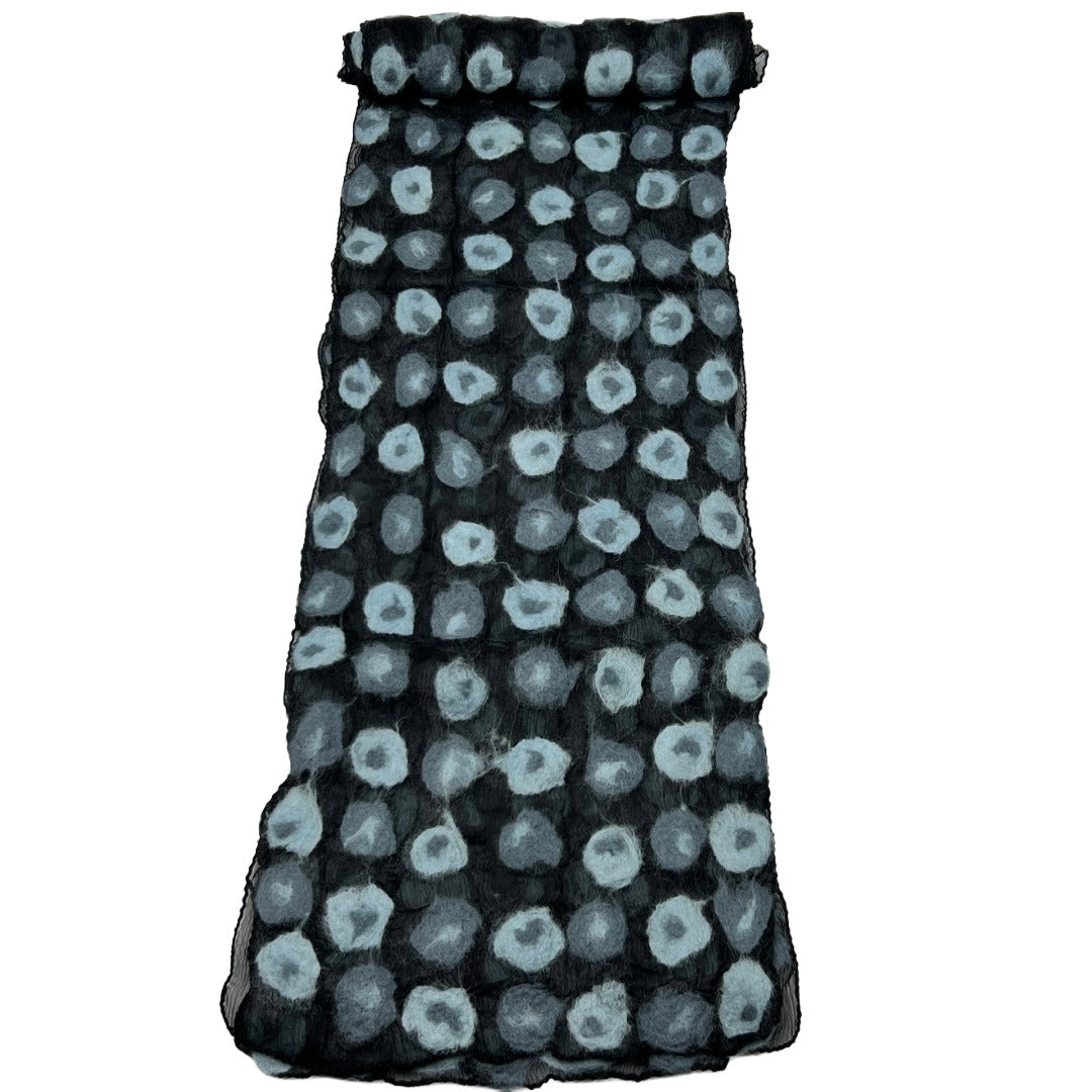Chiffon and Merino Wool Dot Scarf - Multiple Colors