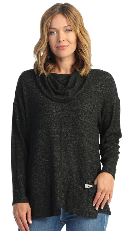 Jess & Jane Brushed Boxy Cowl Neck Top - Multiple Colors