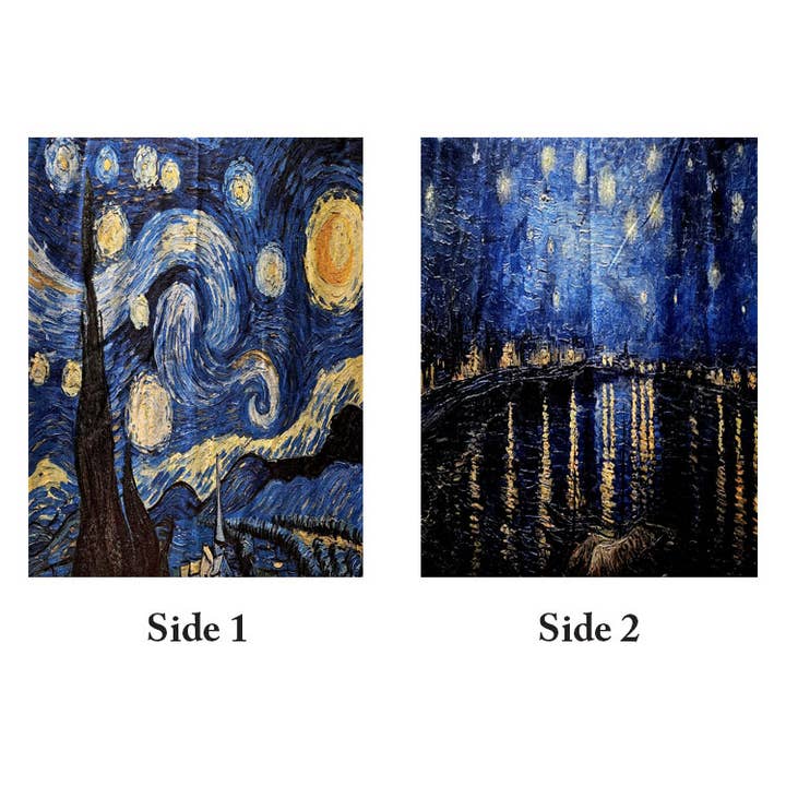 Mediterranean Concepts Scarves Med. Concepts Reversible Van Gogh Starry Night & Rhine Scarf 07283166 Med. Concepts Reversible Van Gogh Starry Night & Rhine Scarf