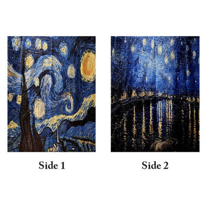 Mediterranean Concepts Scarves Med. Concepts Reversible Van Gogh Starry Night & Rhine Scarf 07283166 Med. Concepts Reversible Van Gogh Starry Night & Rhine Scarf