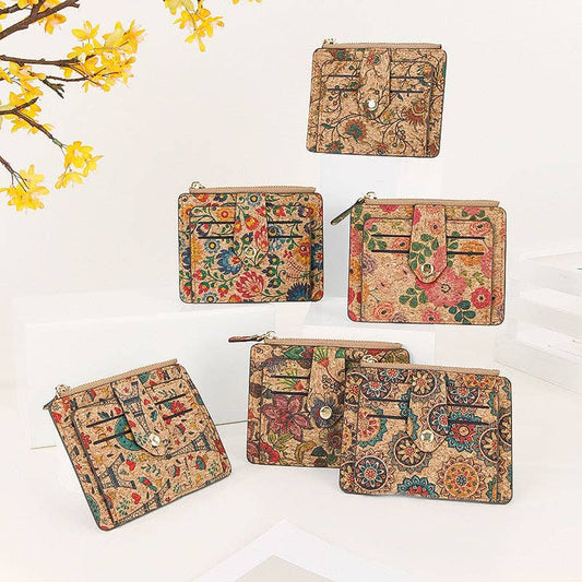 Dipped Shop Wallets Vintage Cork Print Wallet - Multiple Colors Vintage Cork Print Wallet - Multiple Colors
