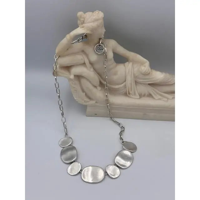 Volare Necklaces Volare Lunar Flow Pebble Necklace - Multiple Metals #2BR39S Volare Lunar Flow Pebble Necklace - Multiple Metals #2BR39S