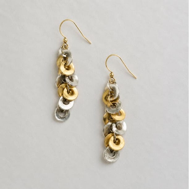 Volare Earrings Volare Mixed Metal Cluster Motion Earring - #5932MSG 19533278 Volare Mixed Metal Cluster Motion Earring - #5932MSG