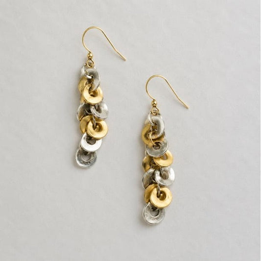 Volare Earrings Volare Mixed Metal Cluster Motion Earring - #5932MSG 19533278 Volare Mixed Metal Cluster Motion Earring - #5932MSG