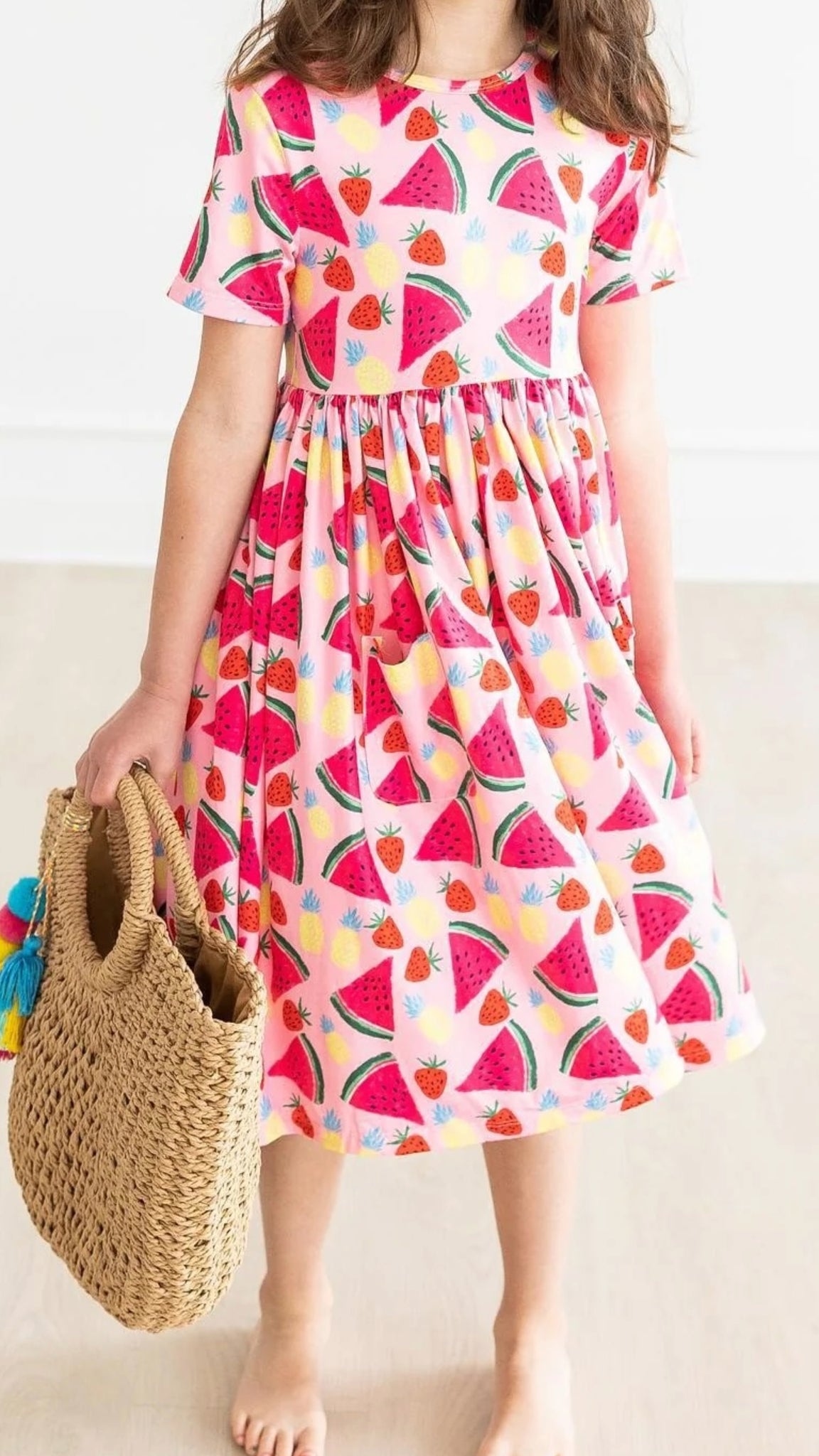 Mila & Rose Short Sleeve Pocket Twirl Dress - Multiple Colors