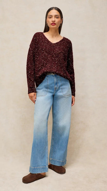 White Stuff Sweaters Textured V-Neck Sweater - Multiple Colors Textured V-Neck Sweater - Multiple Colors