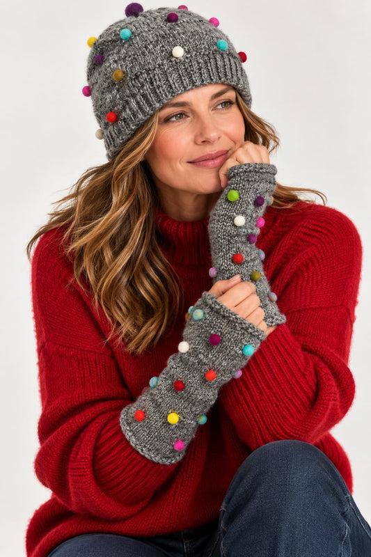 Yak & Yeti Hats Wool Pom Pom Hat - Multiple Colors Wool Pom Pom Hat - Multiple Colors