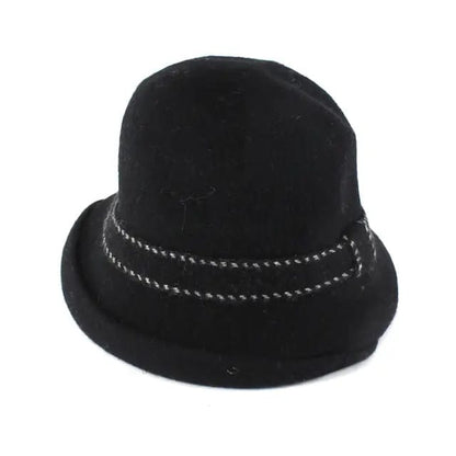 Pretty Persuasions Hats Wool Stitched Ribbon Cloche Hat - Multiple Colors 05553374 Wool Stitched Ribbon Cloche Hat - Multiple Colors